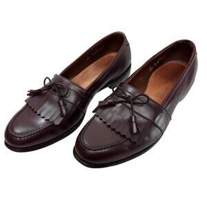 Allen Edmonds Loafer Size 13 D Burgundy Leather Chelsea Dress Kiltie Tassel